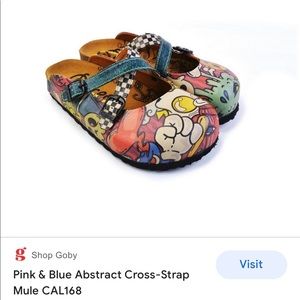 Multicolored Slip On Leather Mule